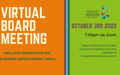 Virtual Board Meeting – October 3rd